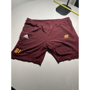 Adidas CMU Chippewas Mens Shorts XL Maroon Central Michigan Team Issued